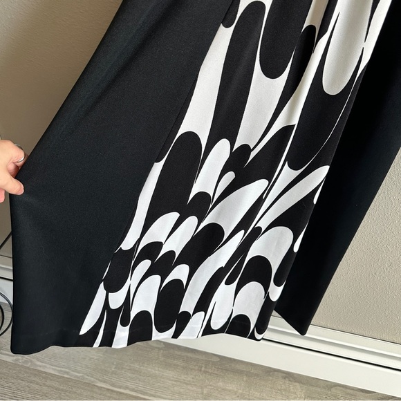 Vintage Montgomery Ward Retro Black and White Women's Maxi Dress - Picture 4 of 11